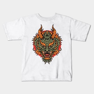 dragon face tattoo Kids T-Shirt